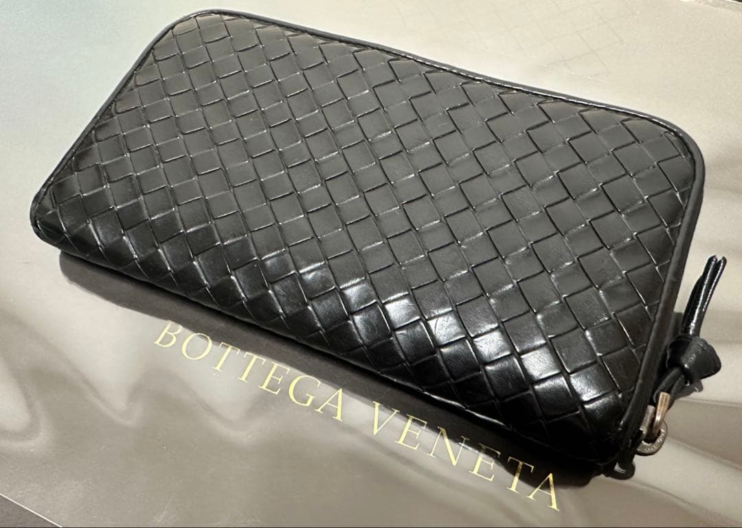 【付属品付】ボッテガヴェネタ ラウンドファスナー/カーフ/ラム/黒2️⃣✨✨✨