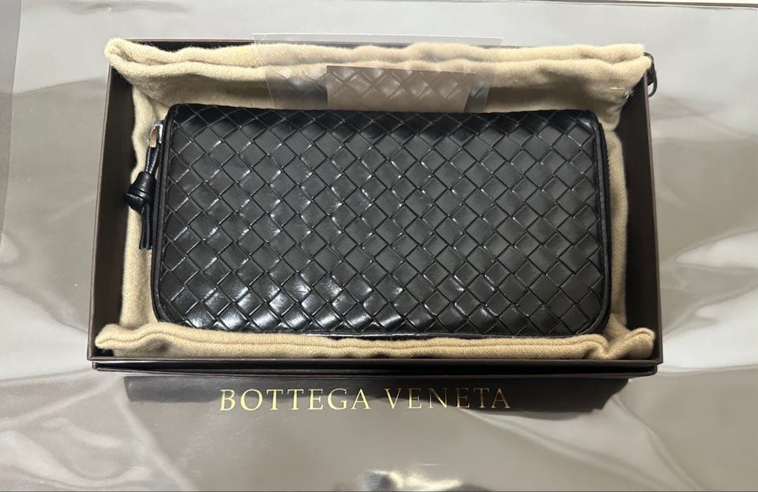 【付属品付】ボッテガヴェネタ ラウンドファスナー/カーフ/ラム/黒2️⃣✨✨✨