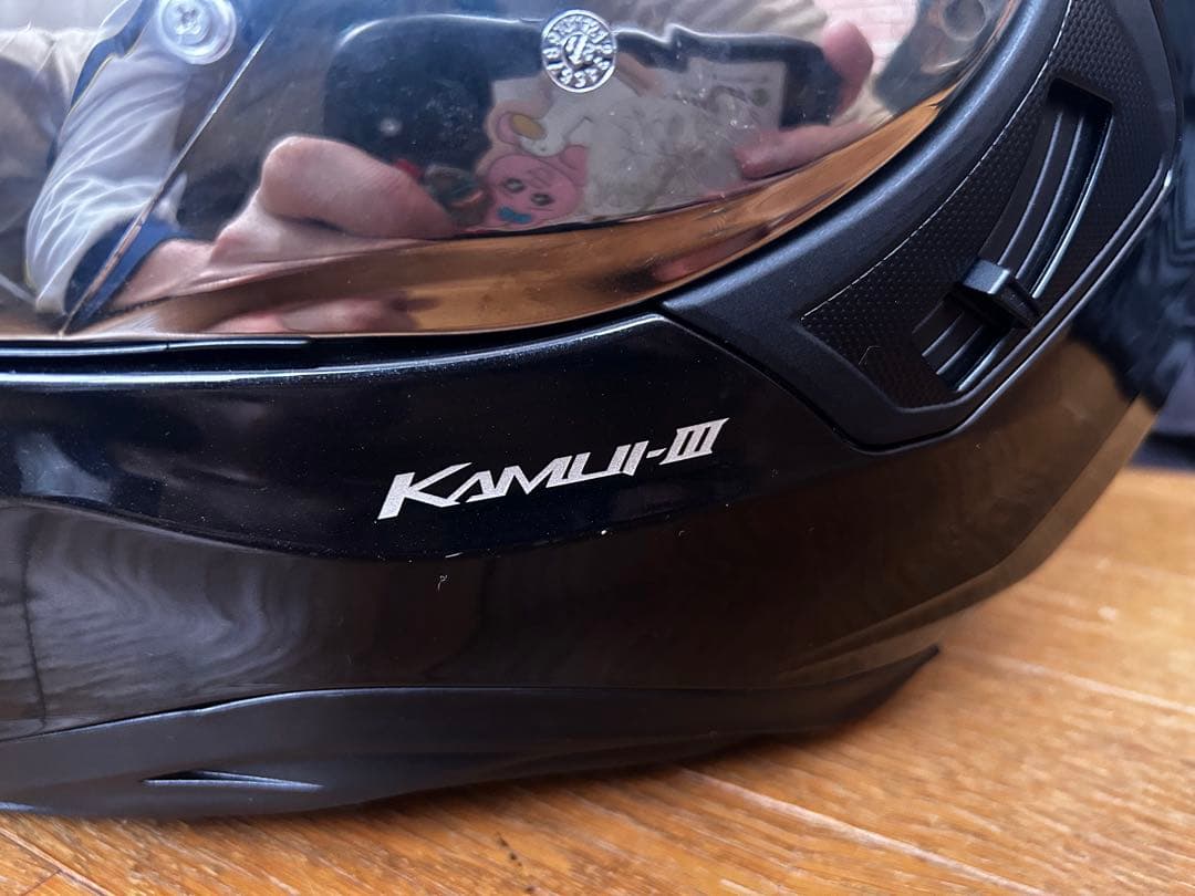 Lサイズ Kabuto ブラック カムイ3 ミラーシールド付