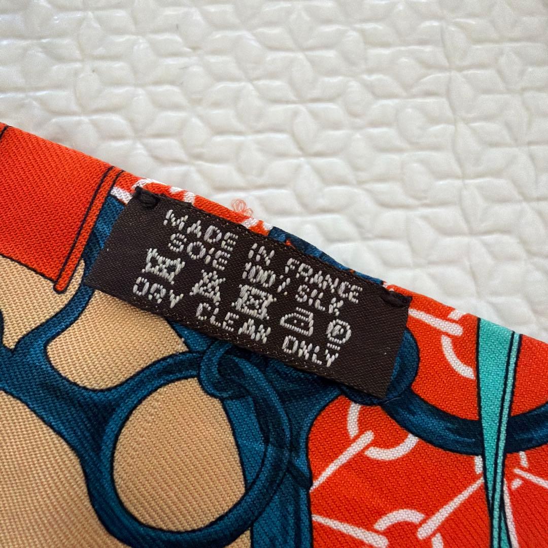 HERMES ツイリー2本セット⭐︎ブルー×オレンジ⭐︎