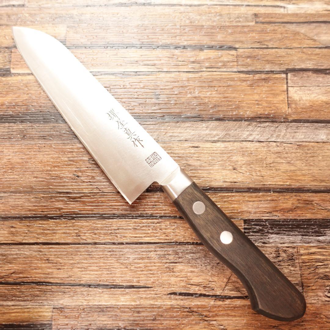 堺屋真作 三徳包丁 研ぎ済 万能包丁 本割込DP 両刃 牛刀 刃渡り約165mm