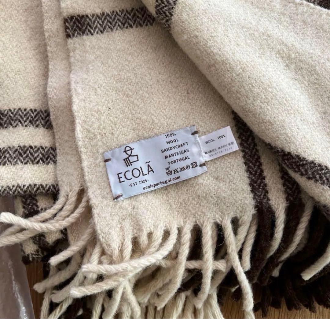 ECOLA エコラ スロー Mサイズ フリンジ チェック柄 - メルカリ