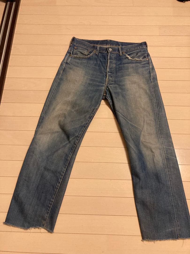 00s Levi's 66501 旧日本製 濃紺 BIGE 耳付 W31良サイズ濃紺◇Levi's