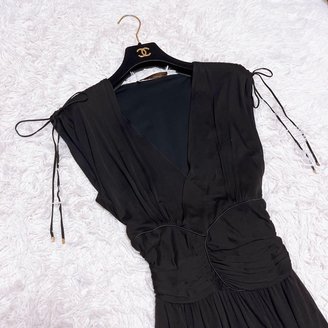 roberto cavalli カシュクール ドレス ワンピース リボン 黒