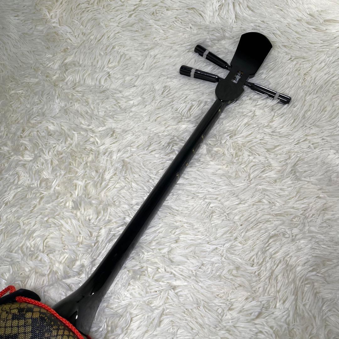 沖縄三味線　人工皮 合皮 ヘビ皮柄