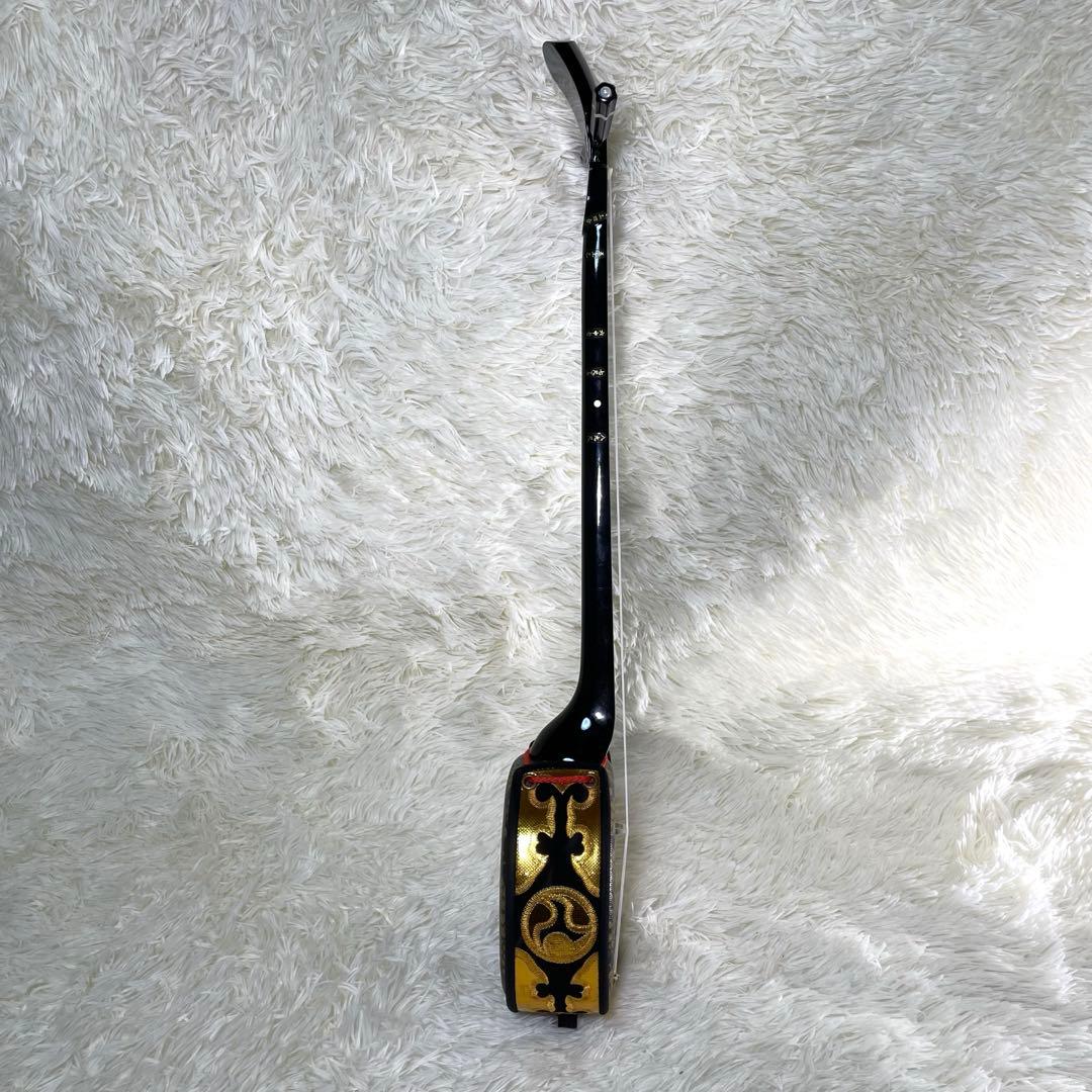 沖縄三味線　人工皮 合皮 ヘビ皮柄