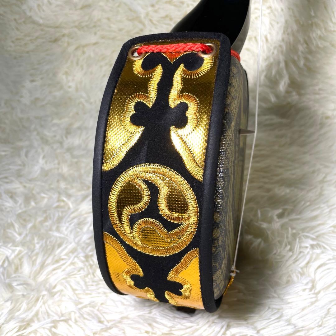 沖縄三味線　人工皮 合皮 ヘビ皮柄