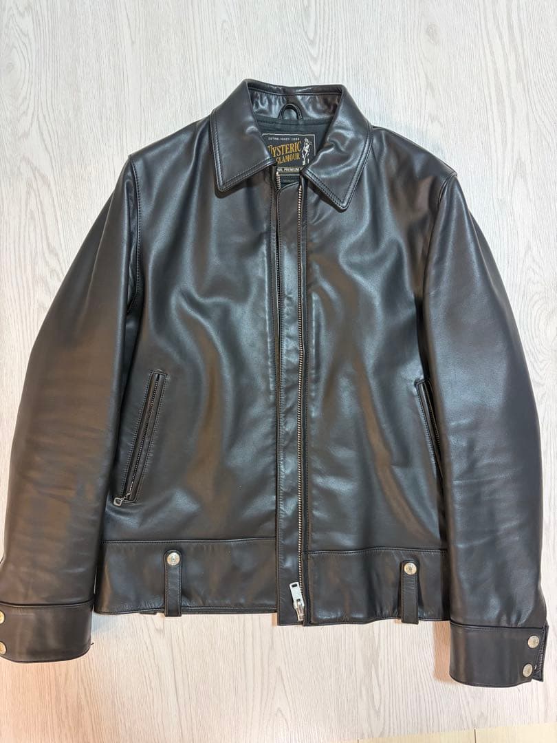 HYSTERIC GLAMOUR ブラック レザー シングルライダースM - メルカリ