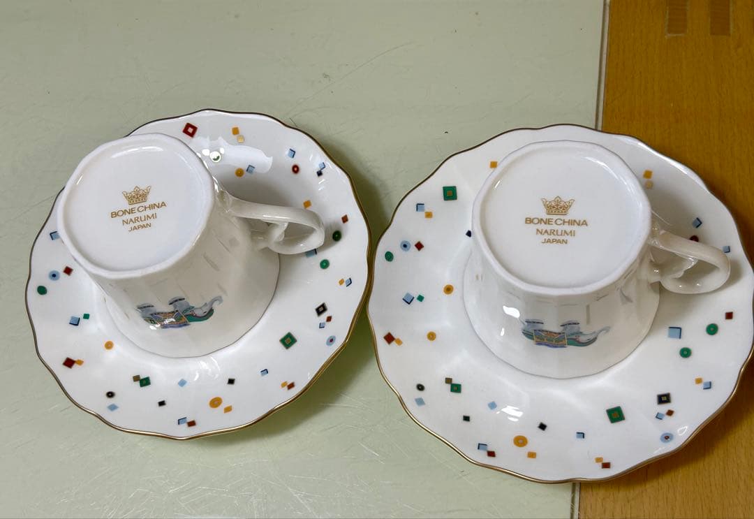 ナルミ 幸せを呼ぶ象 ボウル 大皿 ペア カップ&ソーサー ソルト