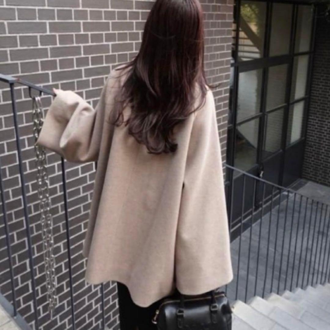 新品未使用・chico・ファー取り外しケープコート