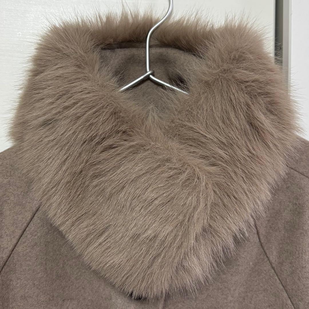 新品未使用・chico・ファー取り外しケープコート