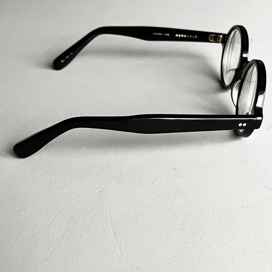 金子眼鏡 メガネ サングラス KC-10 ラウンド 黒×金