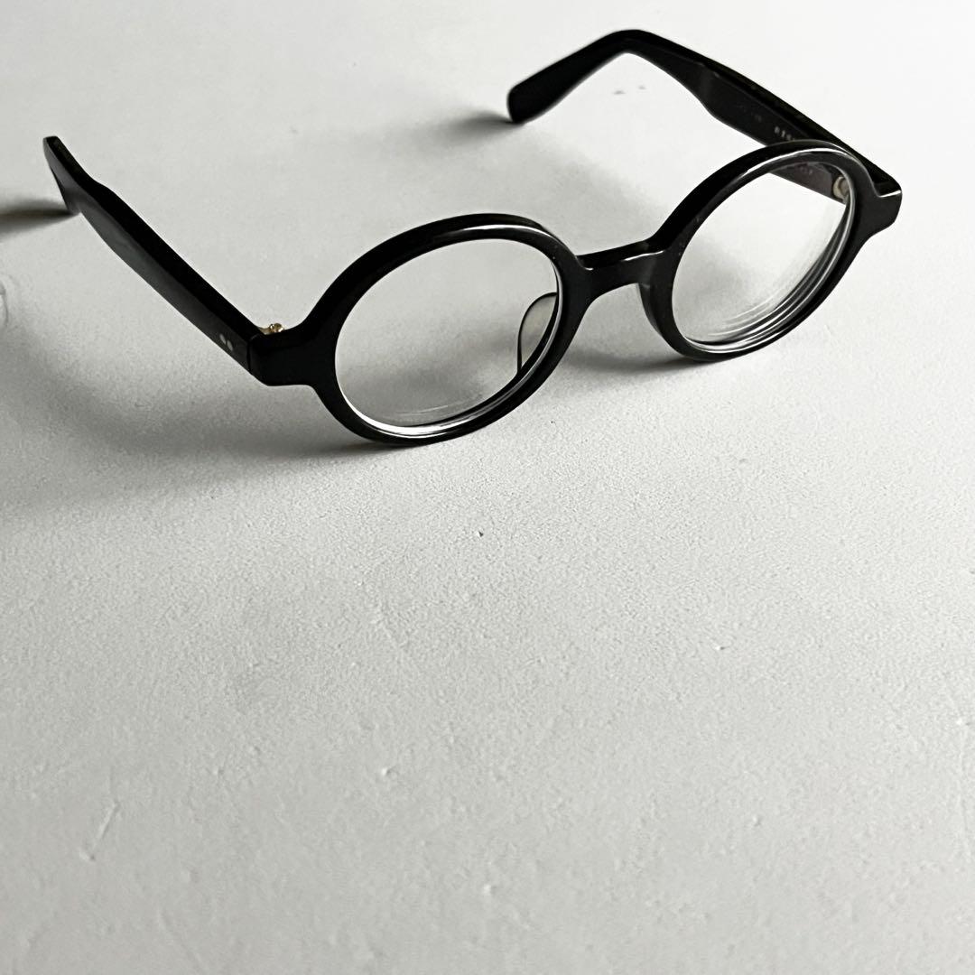 金子眼鏡 メガネ サングラス KC-10 ラウンド 黒×金