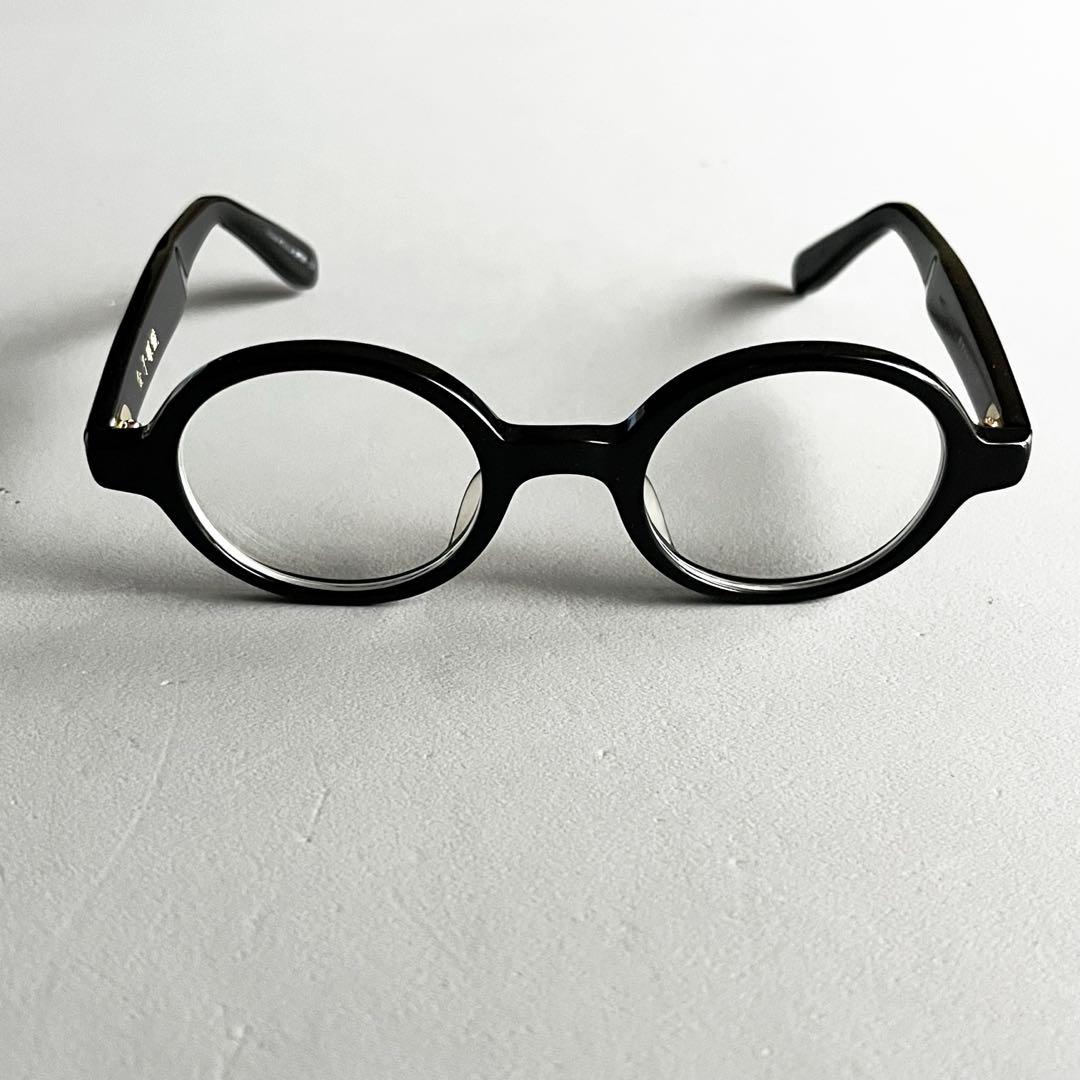 金子眼鏡 メガネ サングラス KC-10 ラウンド 黒×金