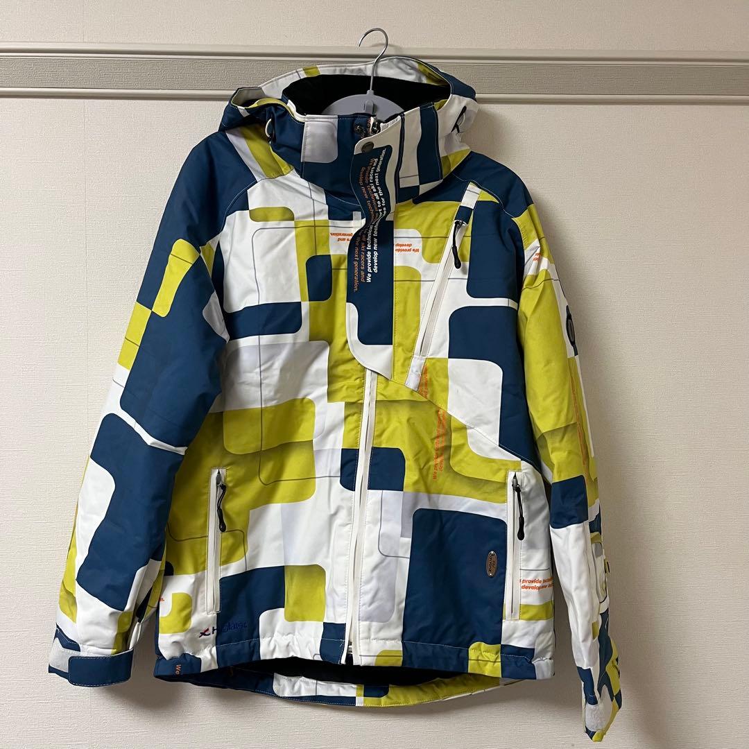 入手困難】on yo ne スキーウェア ユニセックス 青・黄・白 幾何学模様