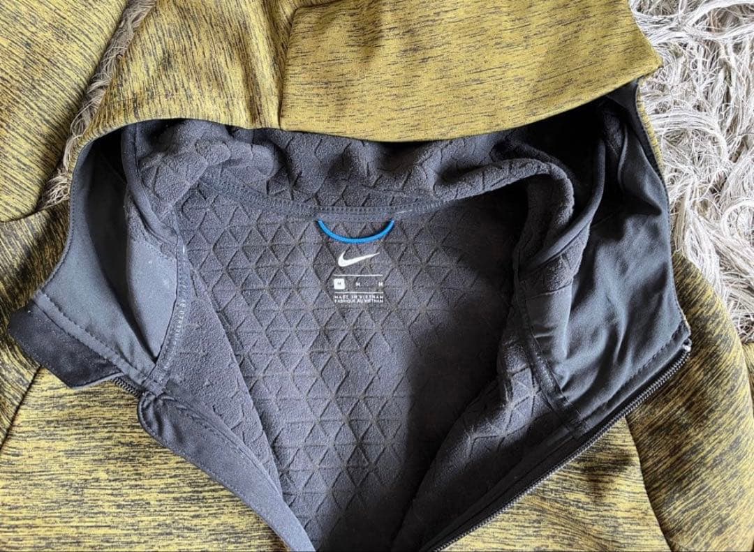 M Nike 冬用トレーニング フルジップフードジャケット オリーブグリーン