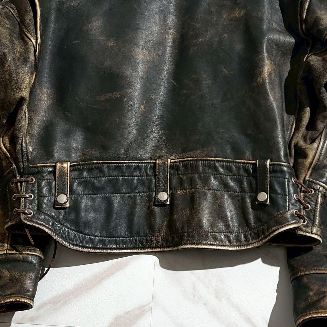 超希少】Lee TREVOR カウレザージャケット 2XLサイズ キルティング