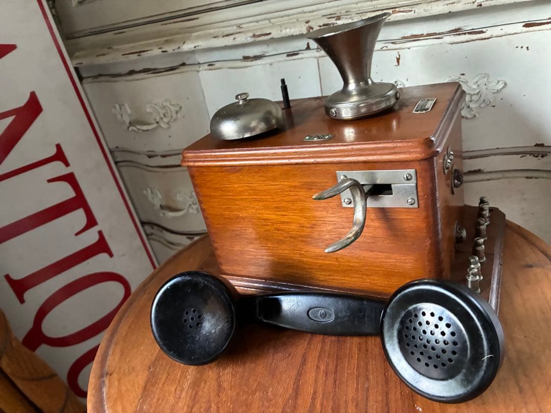 アンティーク　壁掛け式　木製　電話機　日本電信電話公社　骨董　Bell ベル