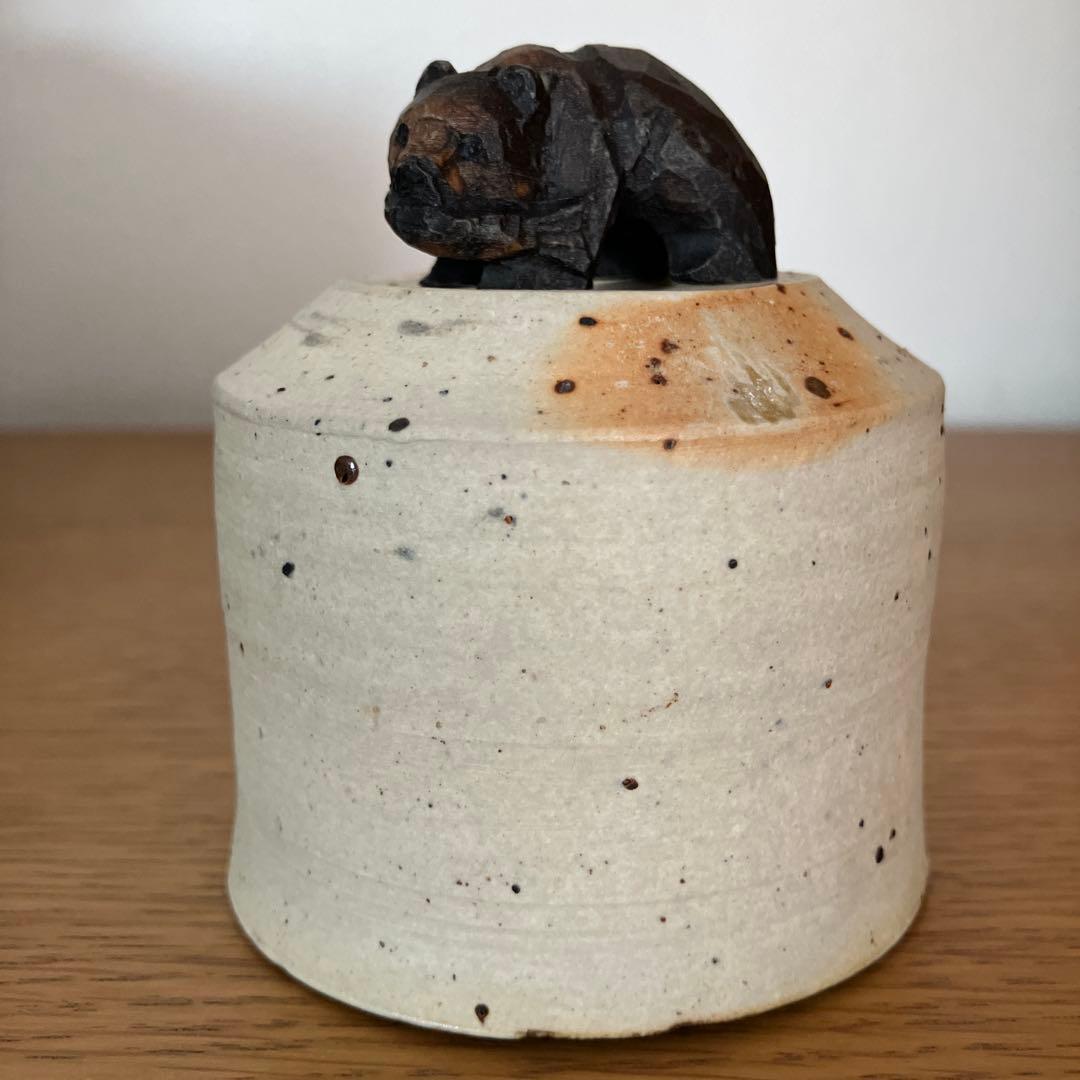 栗田民芸店 木彫り熊 無印良品福缶 - メルカリ