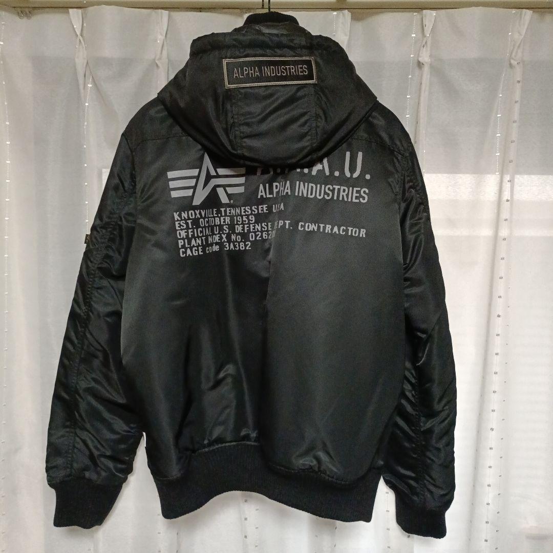 【 ALPHA INDUSTRIES 】フーデッドリブ カスタムAAAU XL