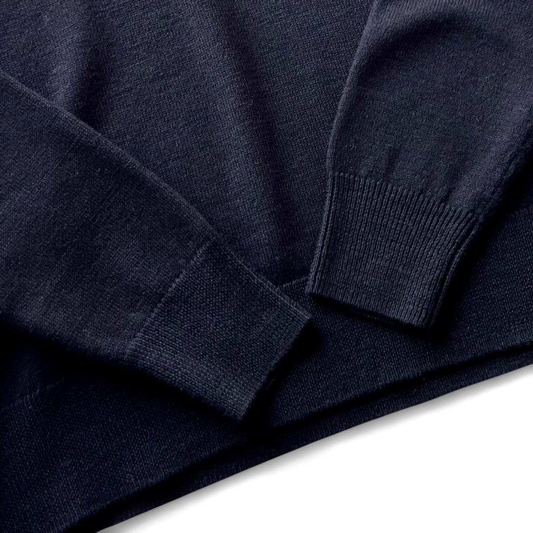 【美品】MHL.マーガレットハウエル/ウールリネン ハーフジップニット/ L