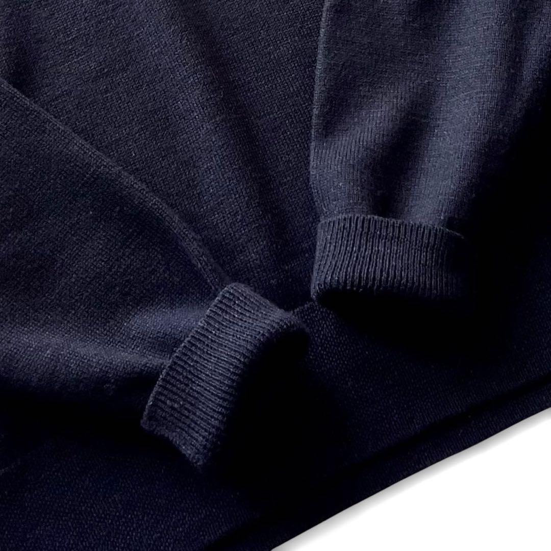 【美品】MHL.マーガレットハウエル/ウールリネン ハーフジップニット/ L