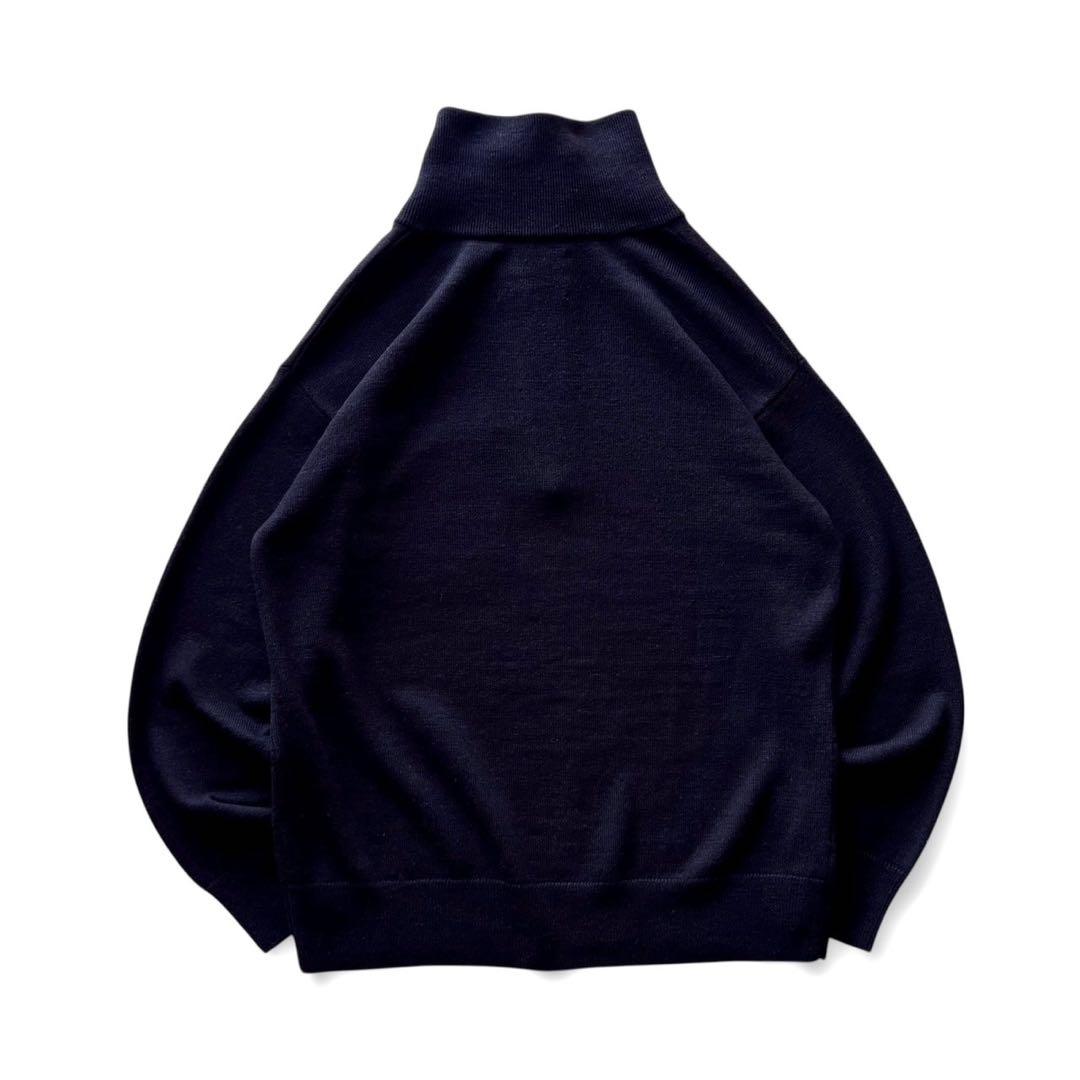 【美品】MHL.マーガレットハウエル/ウールリネン ハーフジップニット/ L