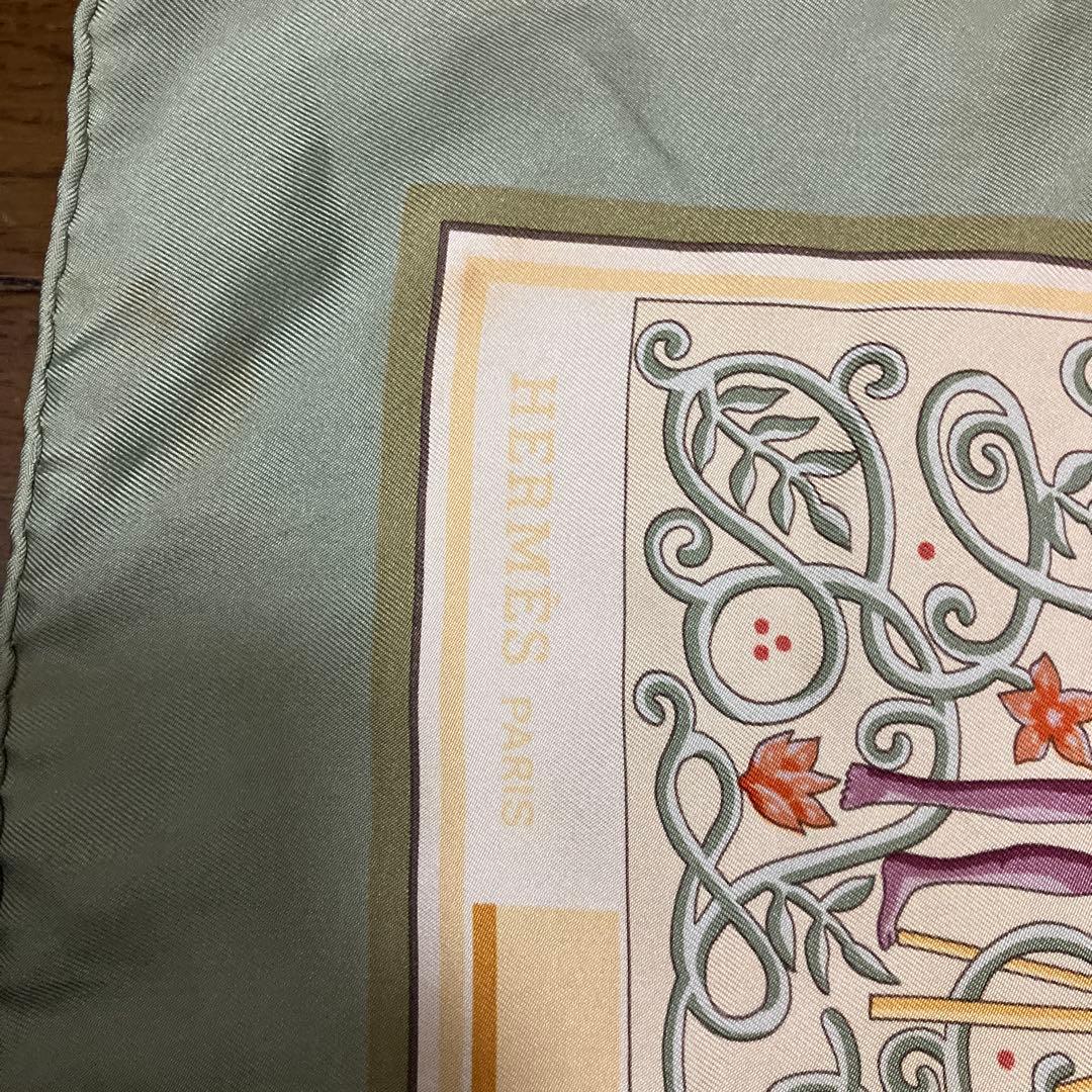 HERMES 地図柄 スカーフ 90cm x 90cm