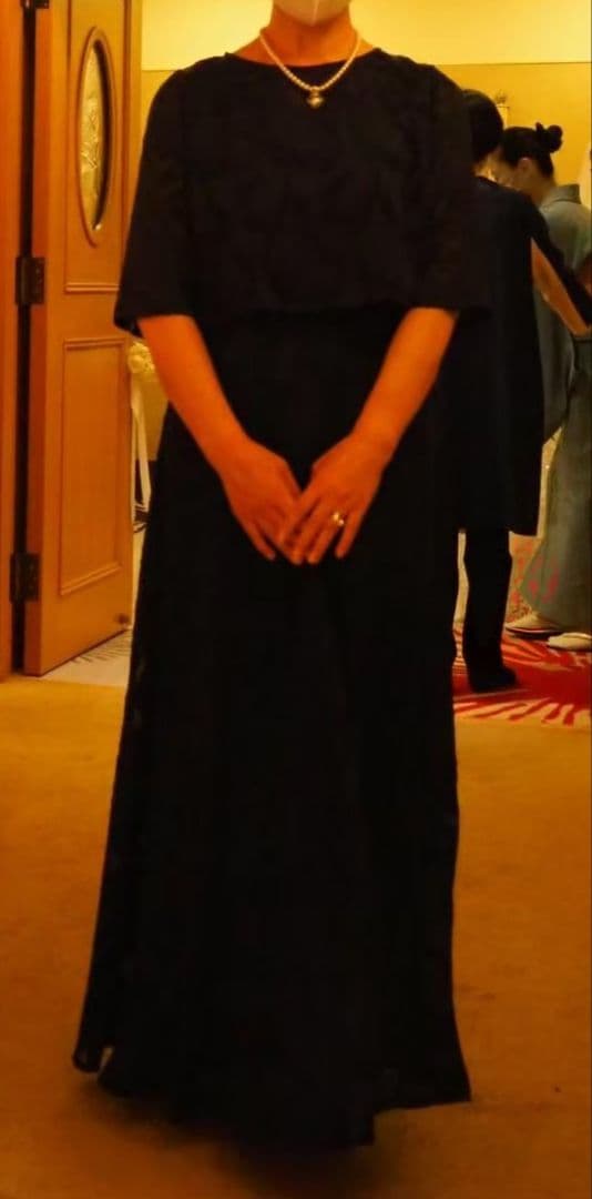 お値下げ TWEED　DRESS　マザードレス 　１３号　ダークネイビー