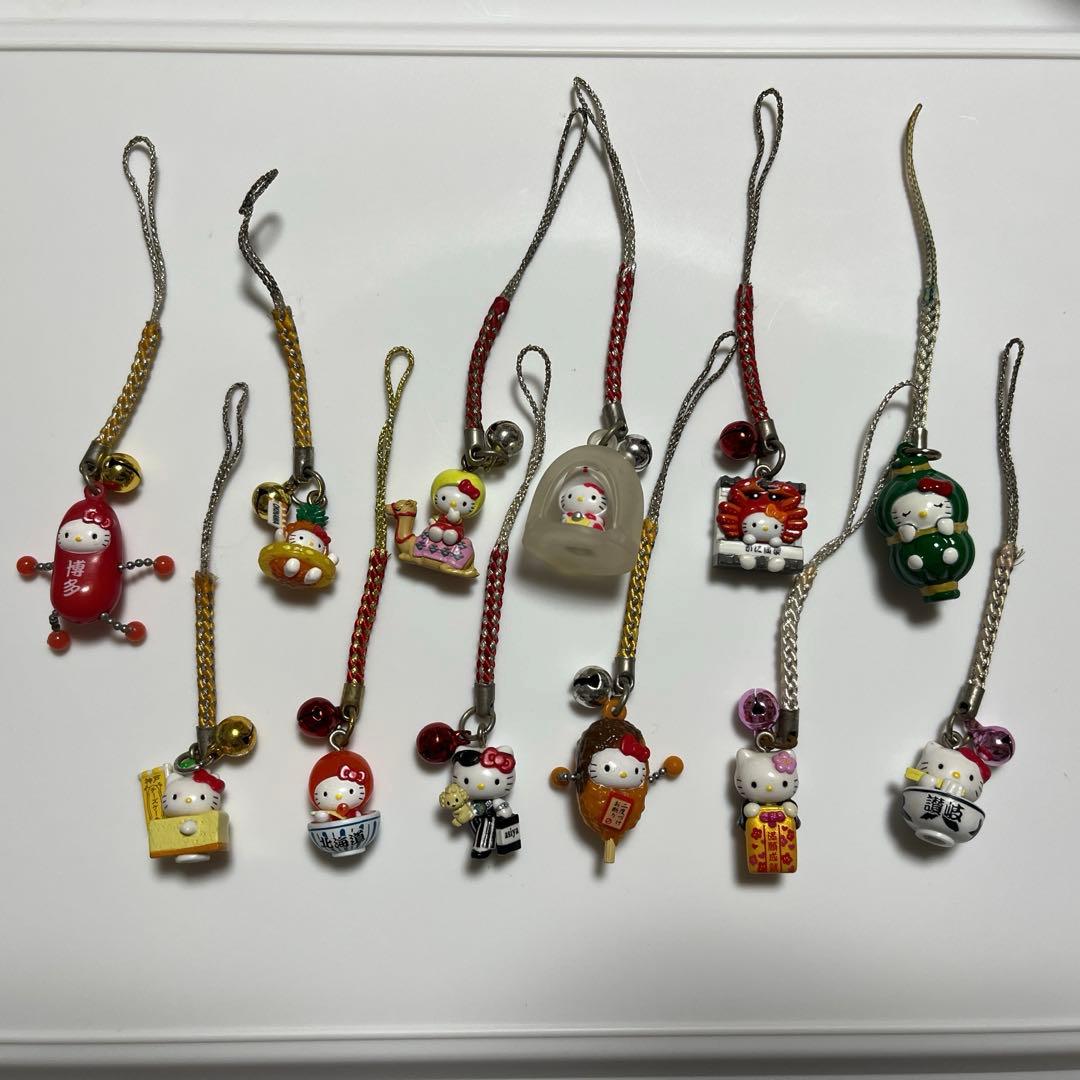 ご当地限定　ハローキティ　ストラップ　まとめ売り12個