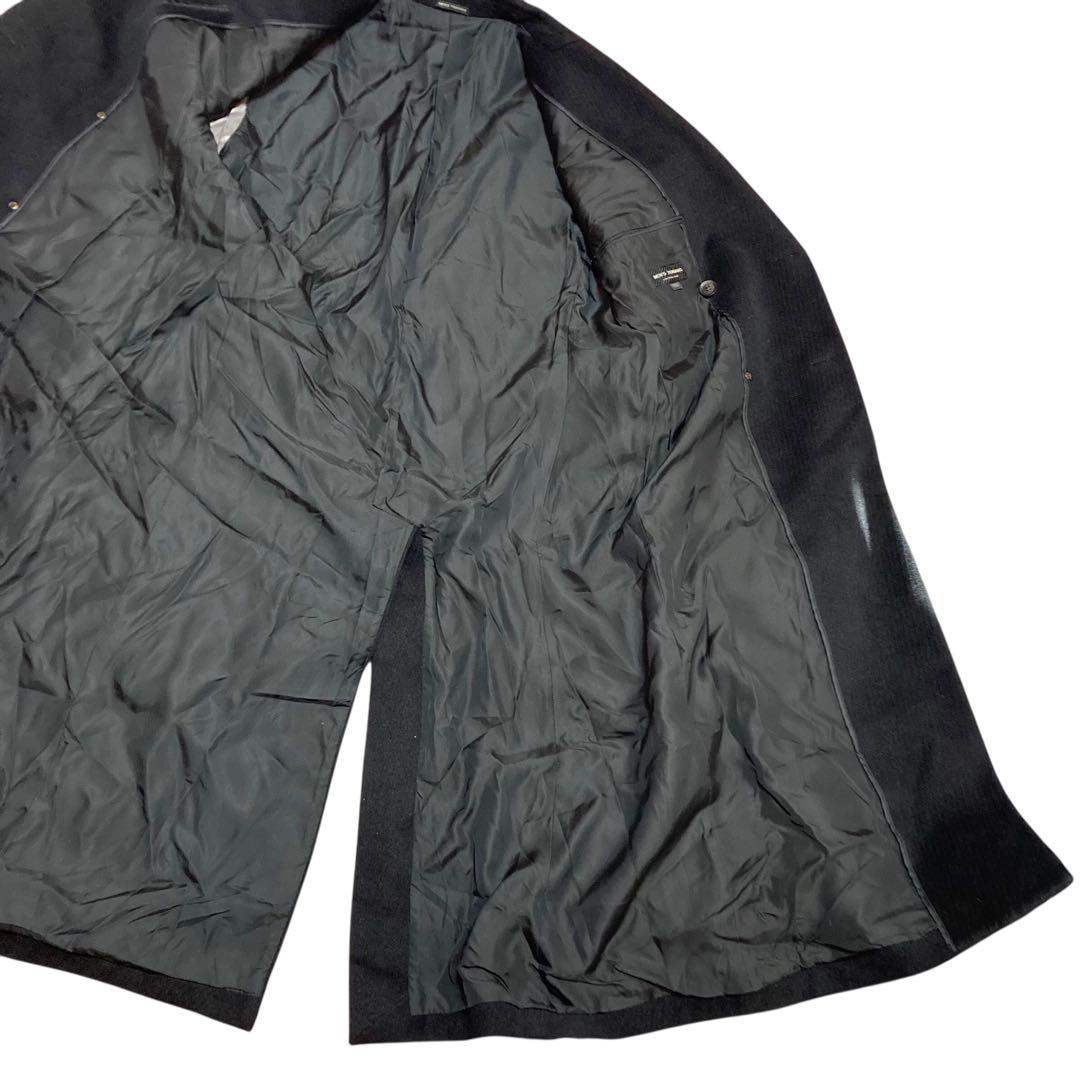 美品メンズティノラス アンゴラ65％ ダブル ロングコート マキシ 日本