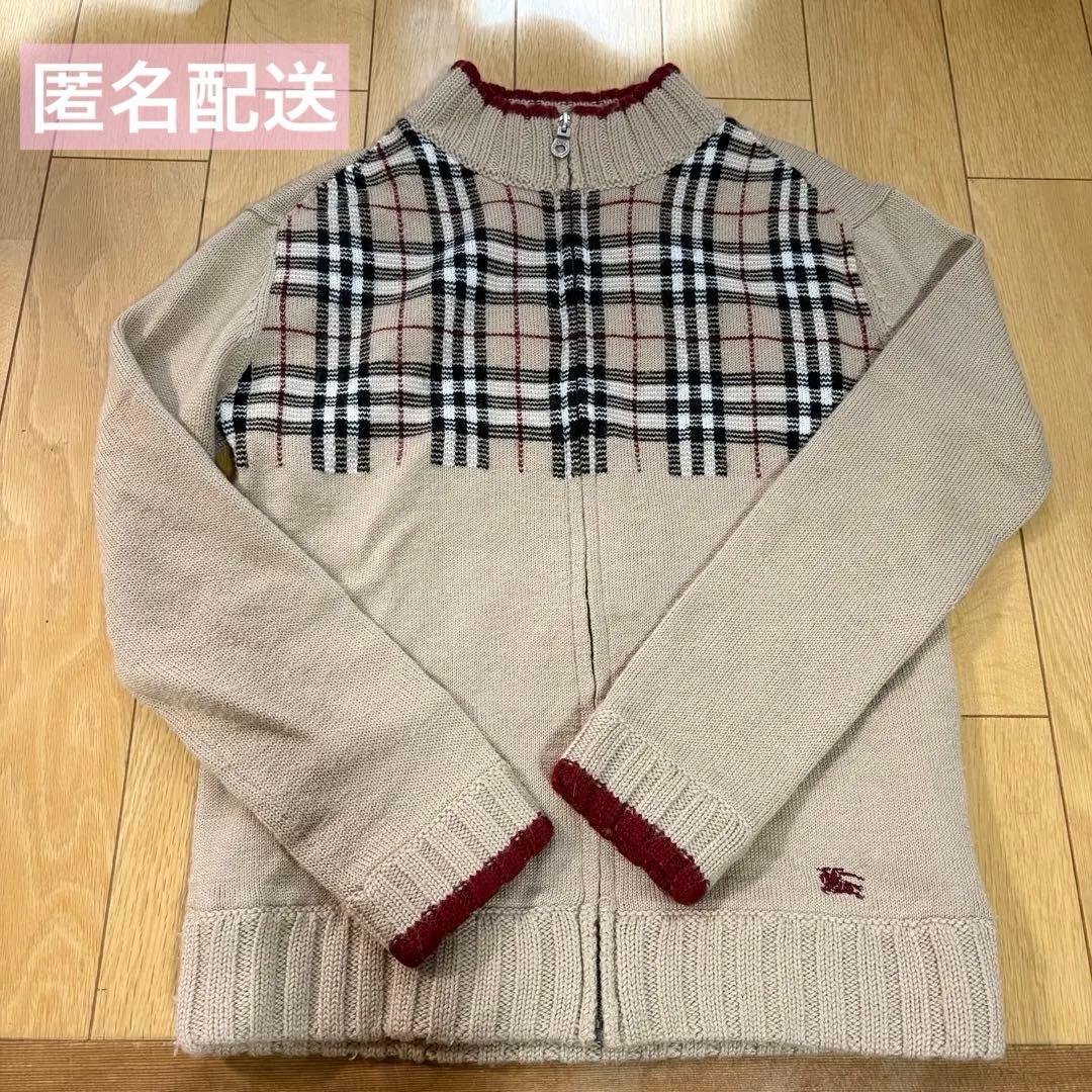 美品】BURBERRY バーバリーブルーレーベル ノバチェック カーディガン