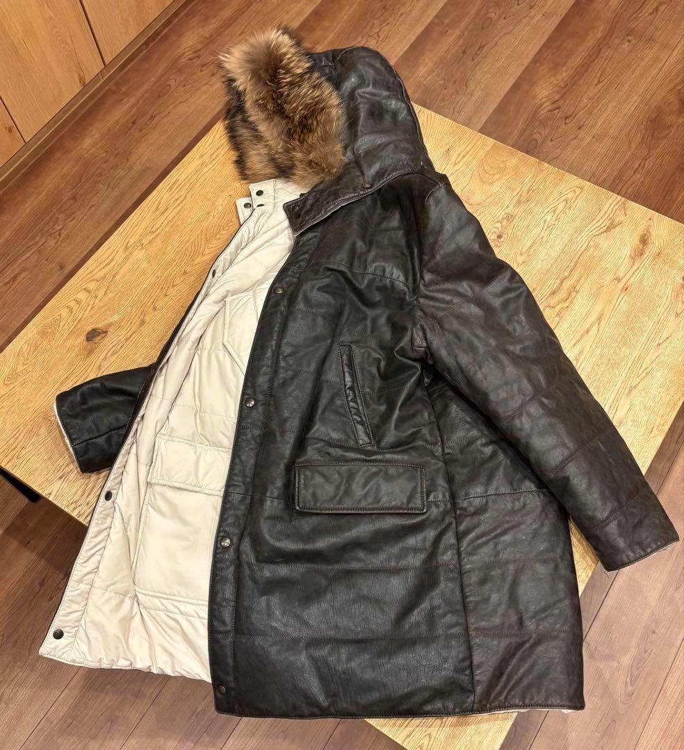 超希少 ISAIA リアルレザーコート N-3B型 FOXファーイタリア - メルカリ