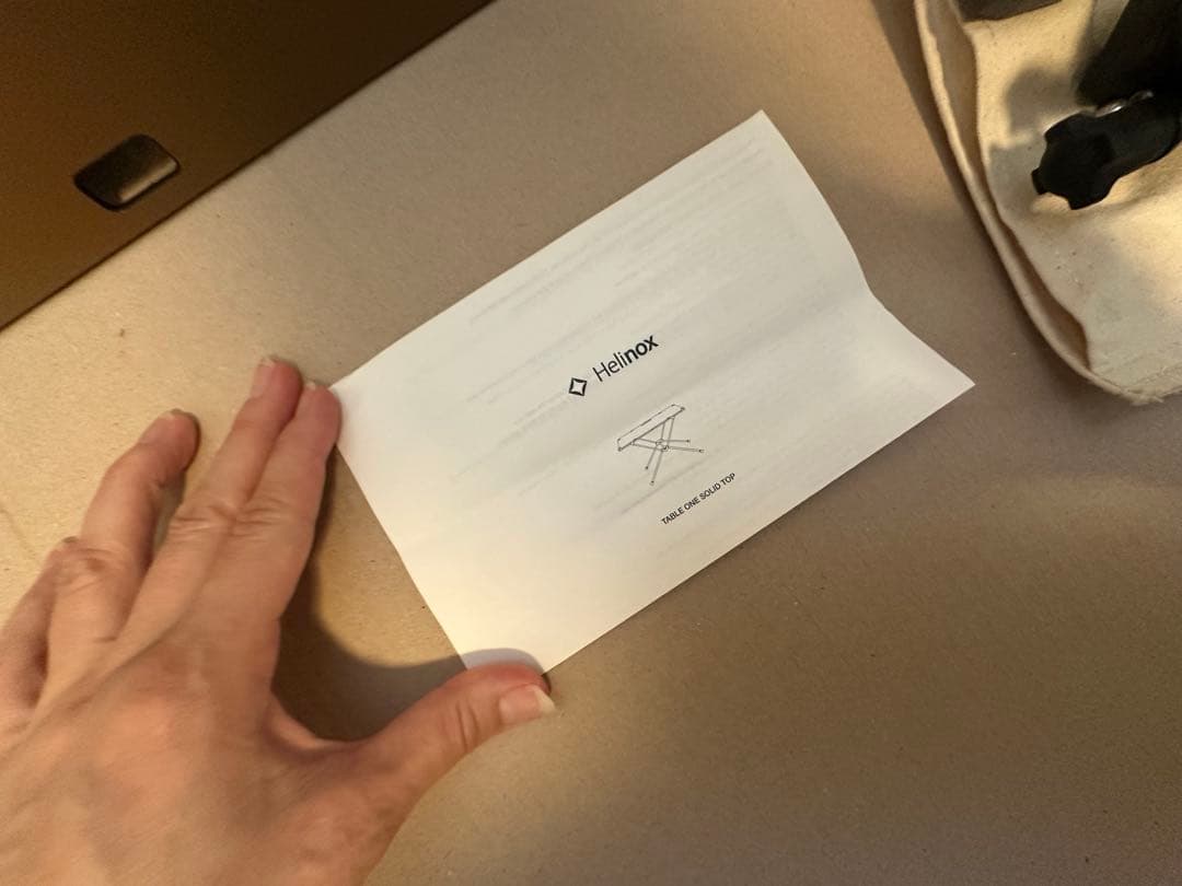 ヘリノックス テーブルワン ソリッドトップ、脚、専用バッグ3点セット コヨーテ