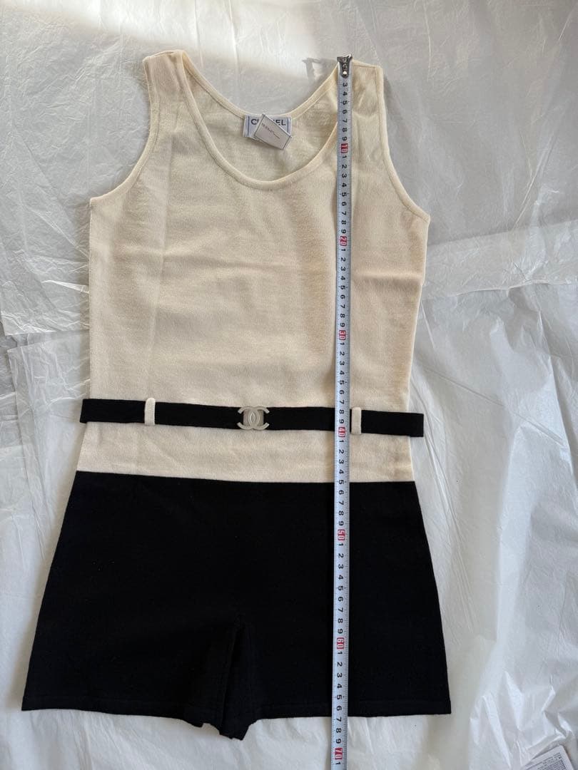 CHANEL オールインワン サイズ38 アイボリー・ブラック