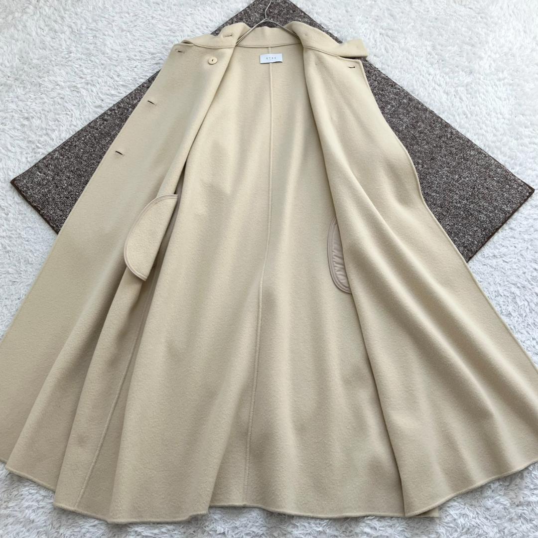 23AW✨極美品✨エトレ スタンドカラーリバーロングコート ダブルフェイス M