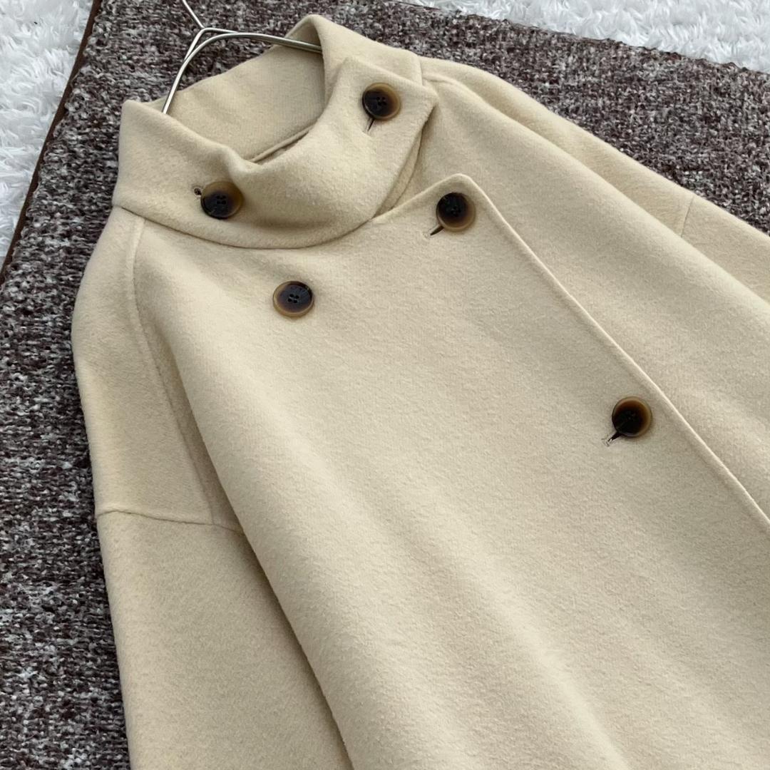 23AW✨極美品✨エトレ スタンドカラーリバーロングコート ダブルフェイス M