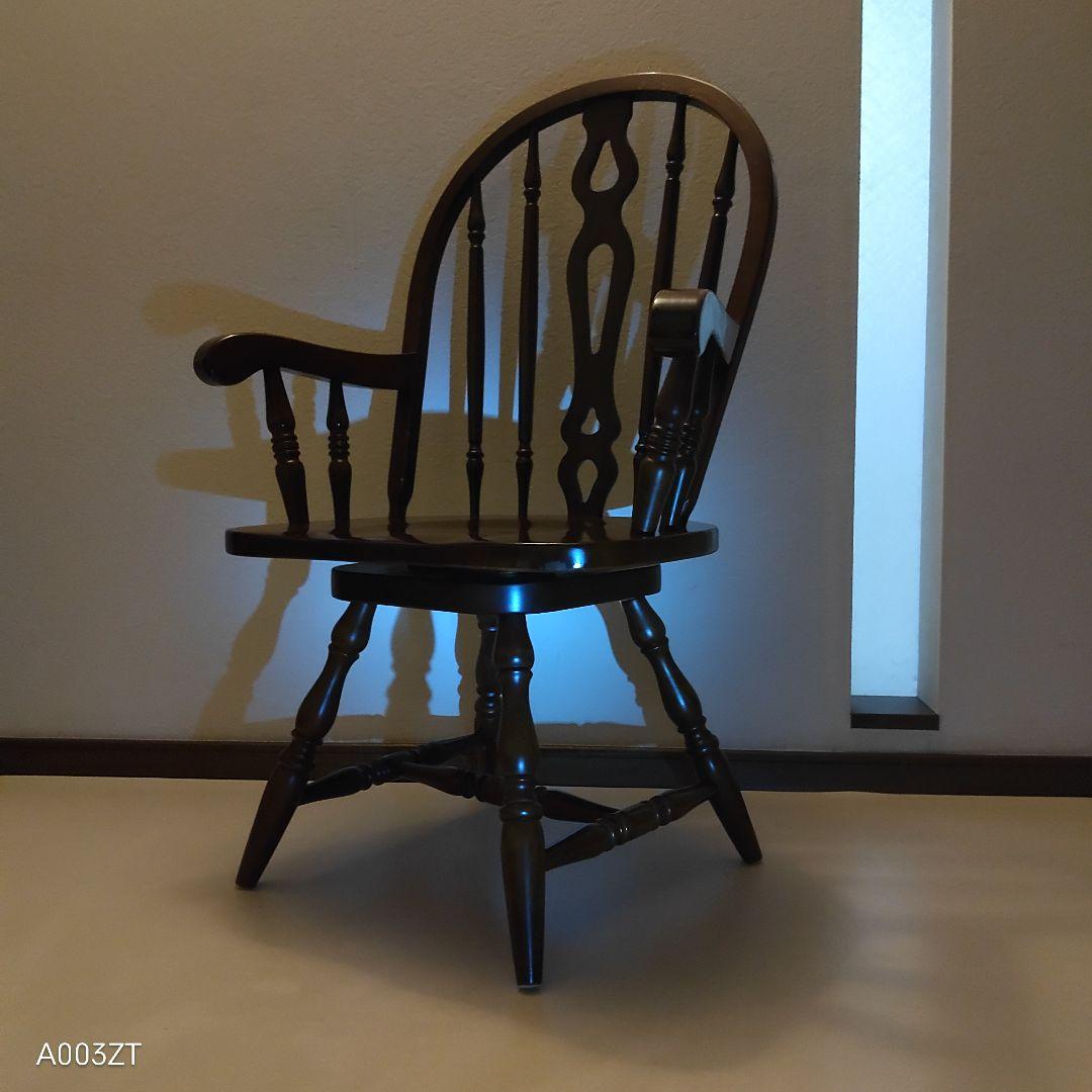 フープバック　回転式ウインザーチェア アームチェア