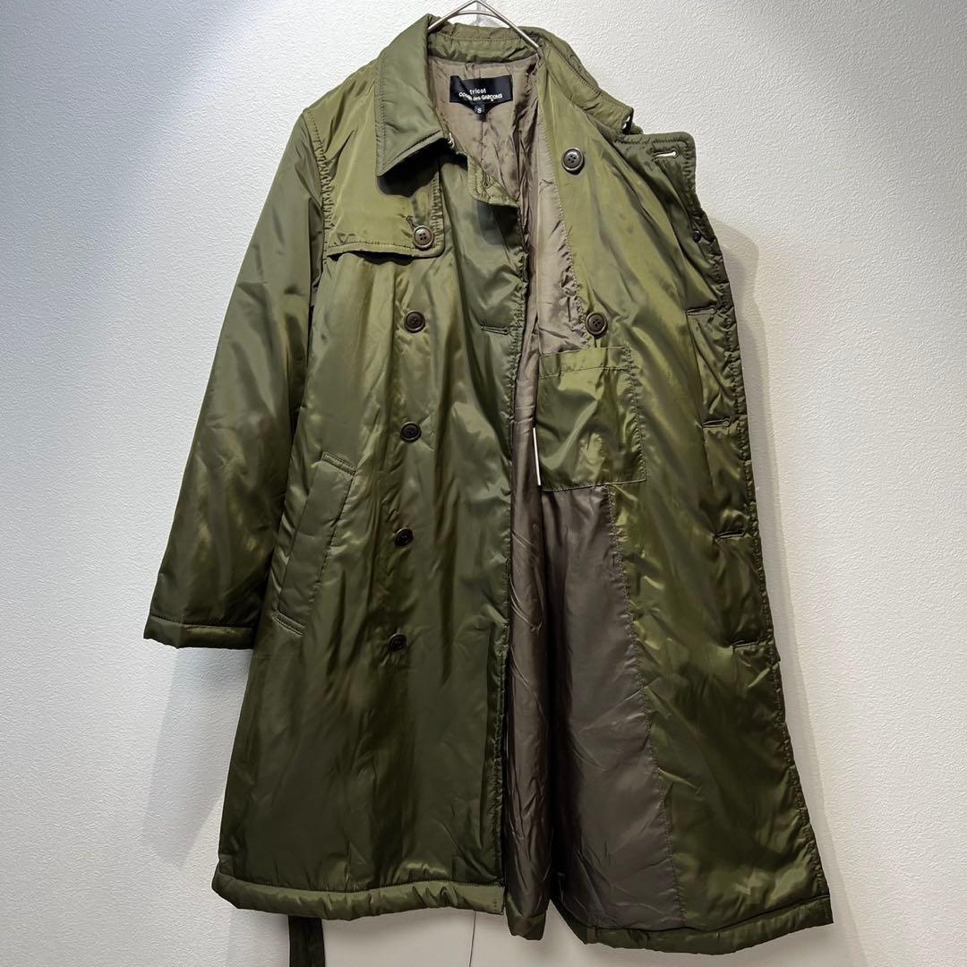 希少 13年製 トリコ コムデギャルソン 上質 ナイロン ダウン トレンチコート