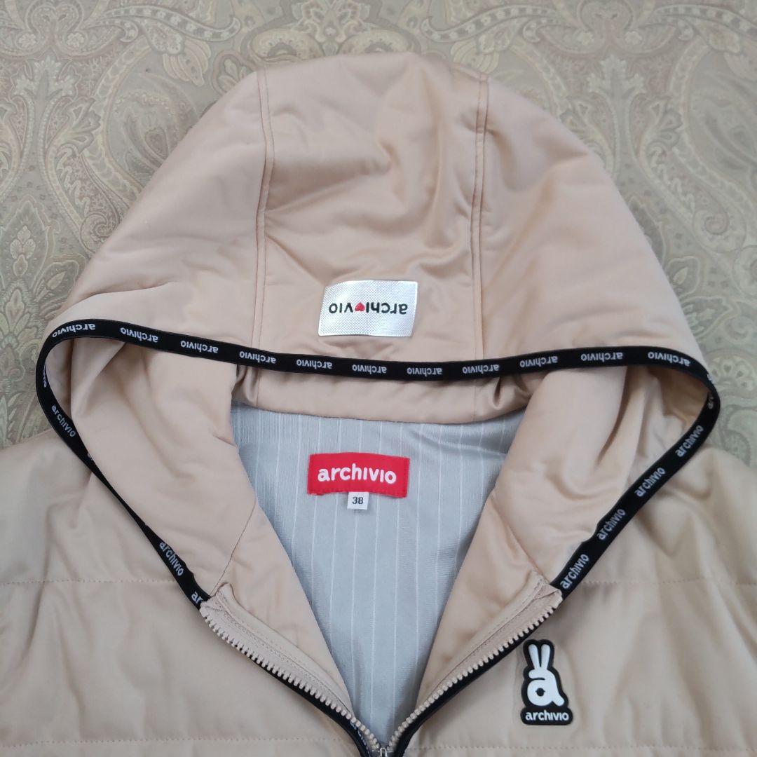 archivio フード付きベージュジャケット 38 M 新品・未使用