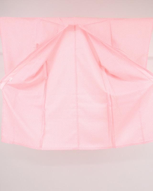 【七五三】7歳　お子様着物と襦袢のセット 水色　雪輪に桜の花 11RA9