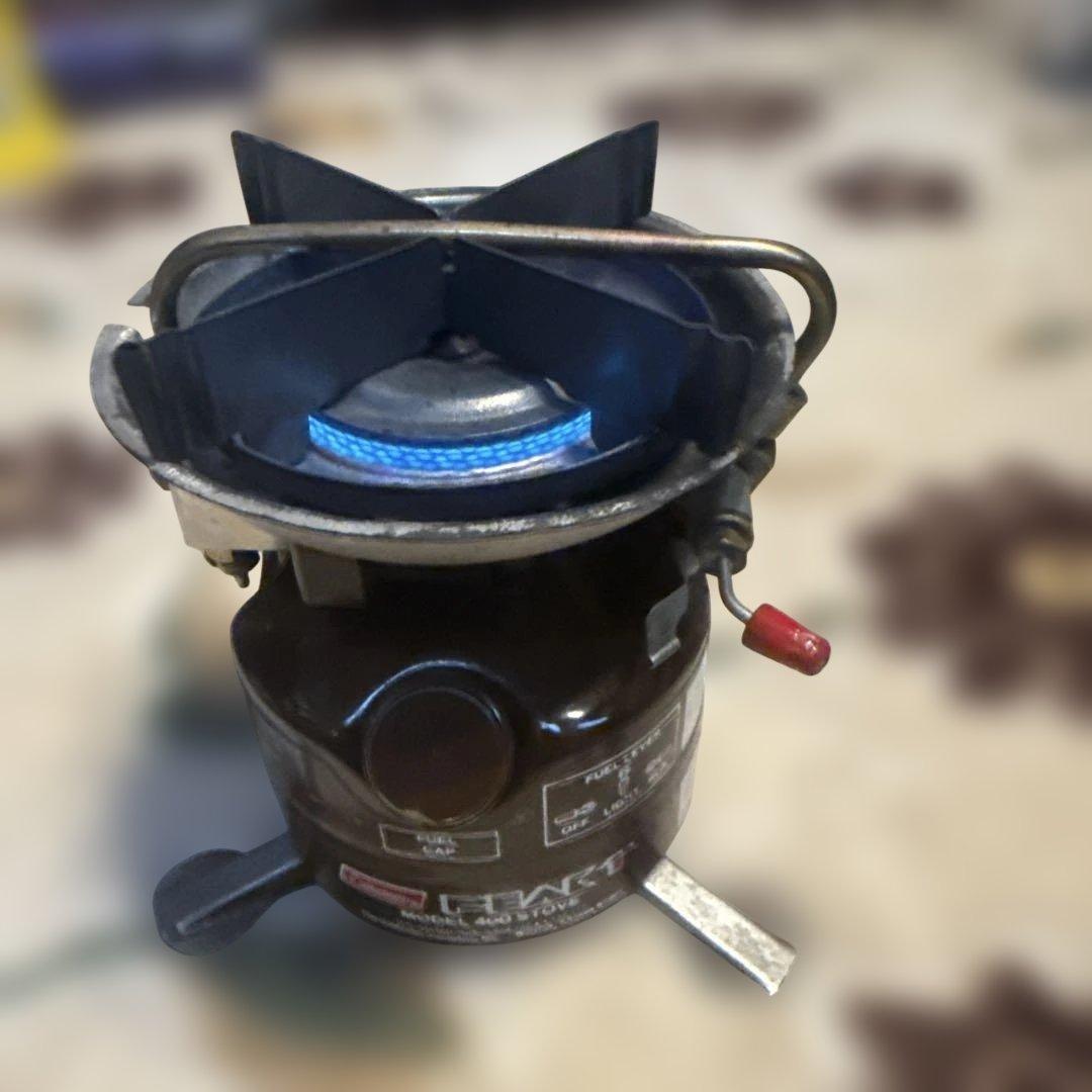 コールマン ピーク1 Peak1 モデル400 ストーブ バーナー 波型五徳 茶