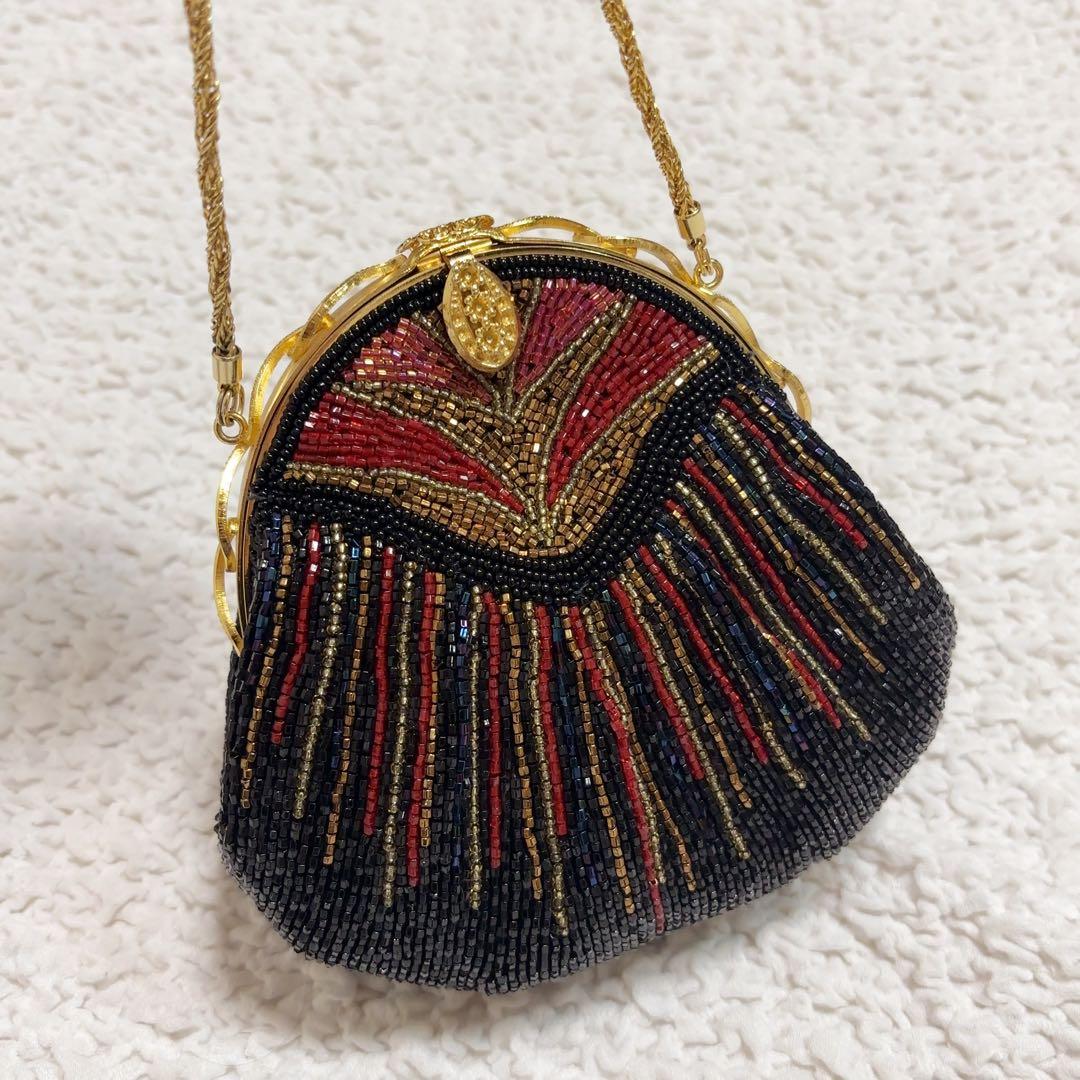 ルミー はしもと ビーズバッグ 和装 マルチカラー パーティバッグ