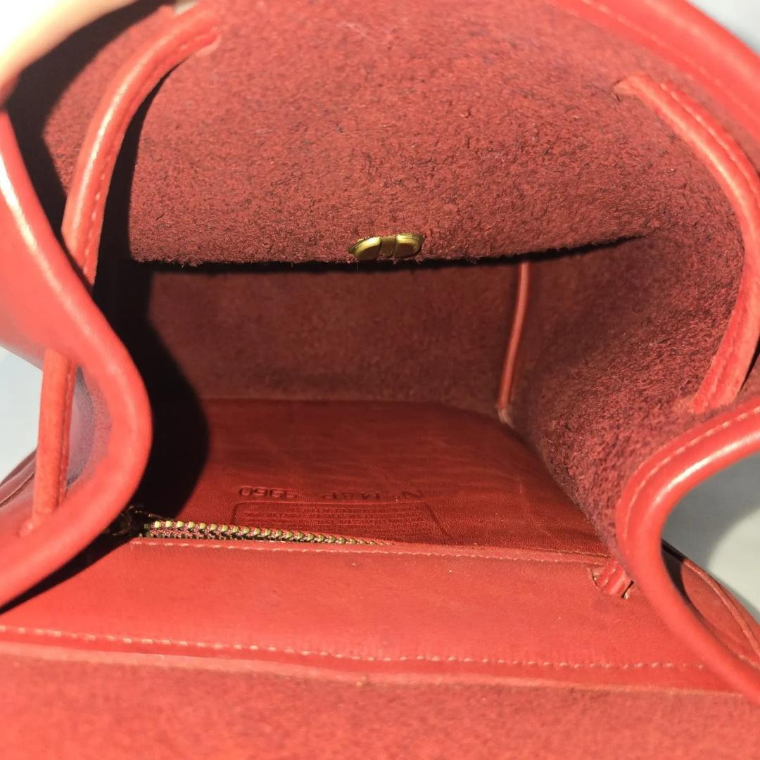 Coach レザー バックパック レッド 9960 ターンロック レザー