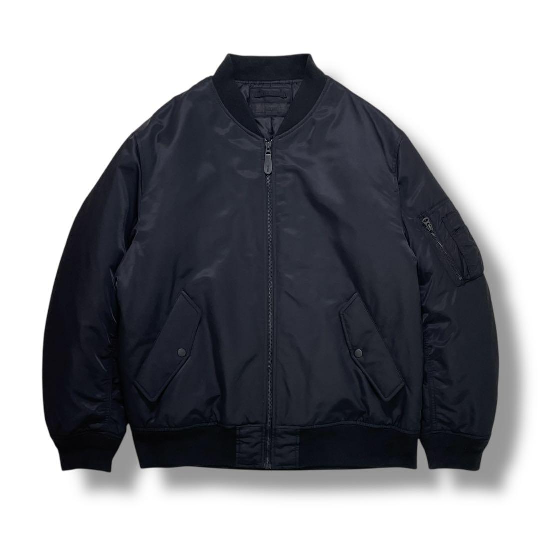 UNIQLO ユニクロ MA-1 ブルゾン フライトジャケット 無地 黒 XL - メルカリ