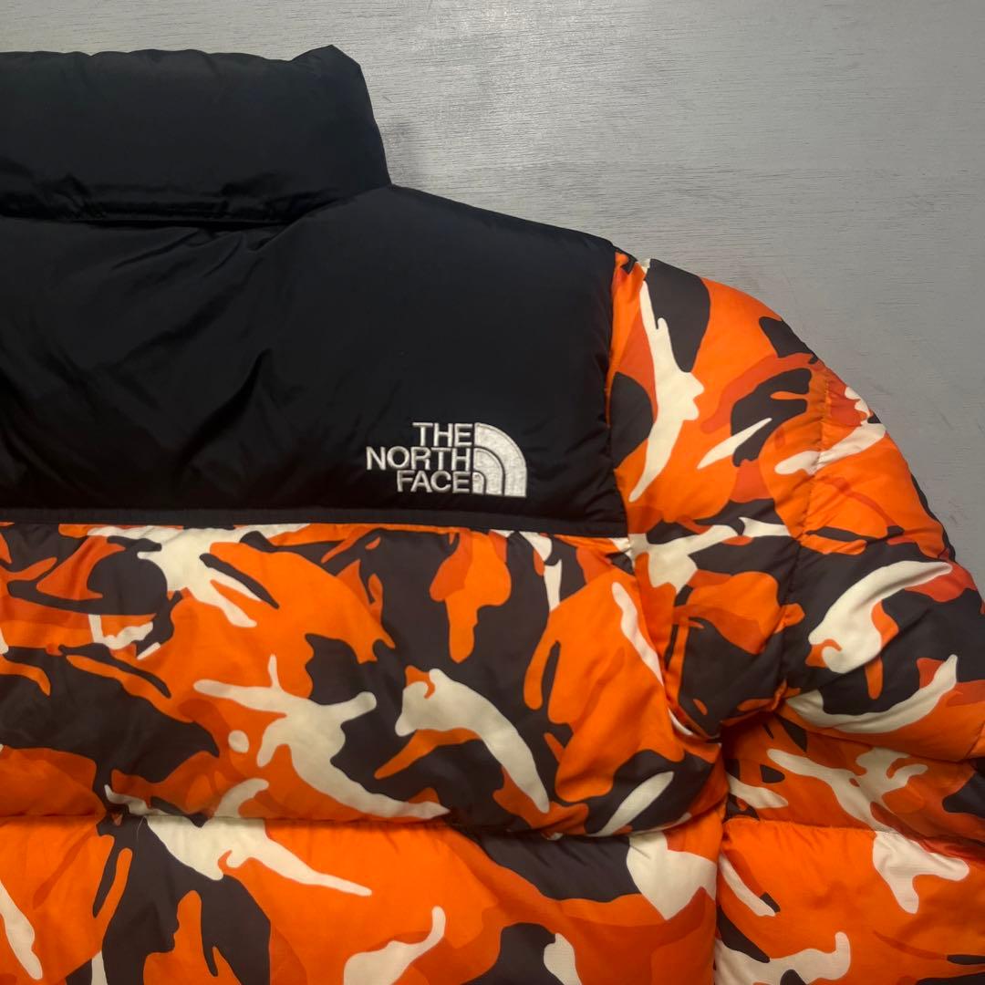 THE NORTH FACE ダウンジャケット ヌプシ オレンジカモ 迷彩 XL - メルカリ