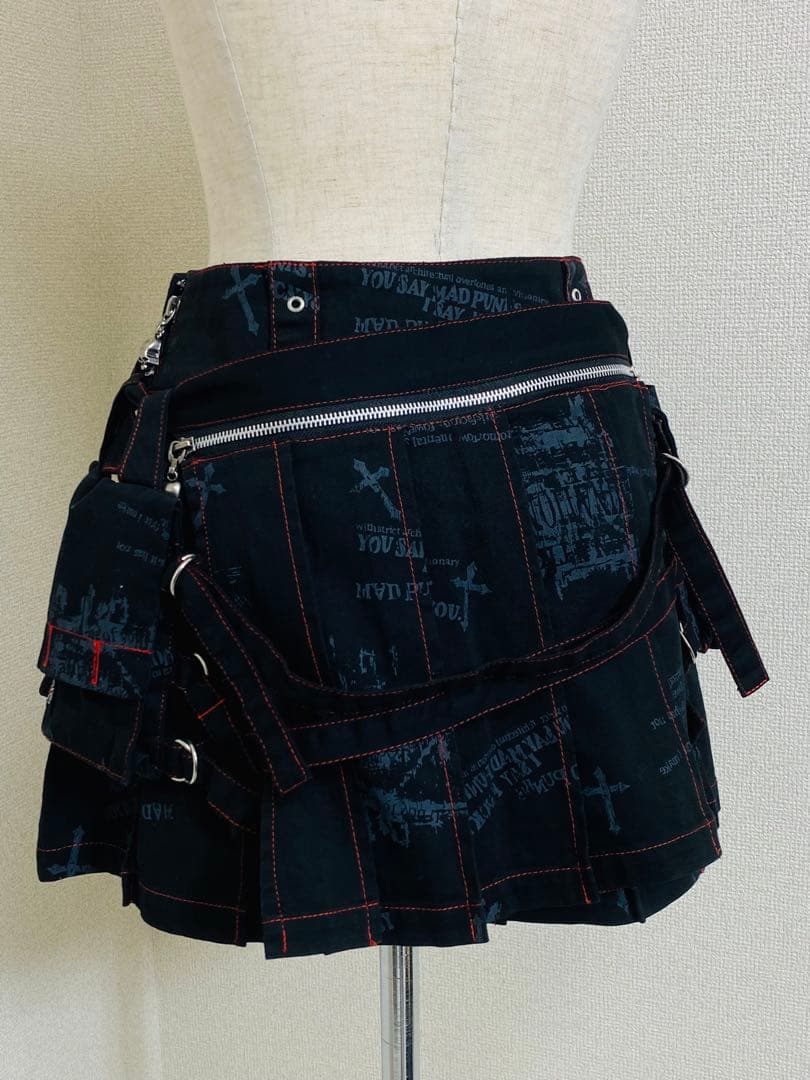 9015. 【極美品】MAD PANK フラップ プリーツ スカート - メルカリ