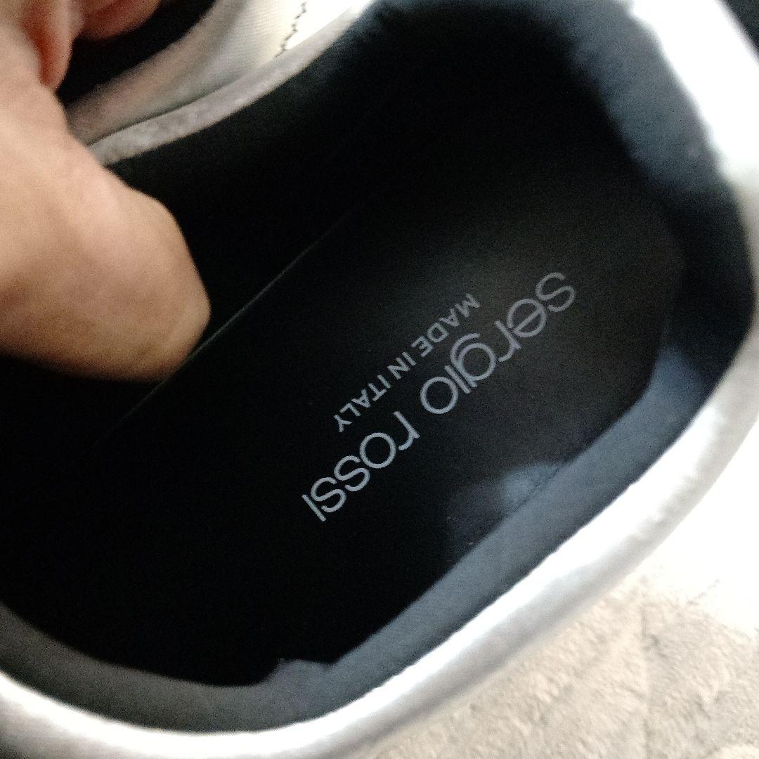 【最終値下げ】希少デザインセルジオロッシ ラメシルバースニーカースリッポン