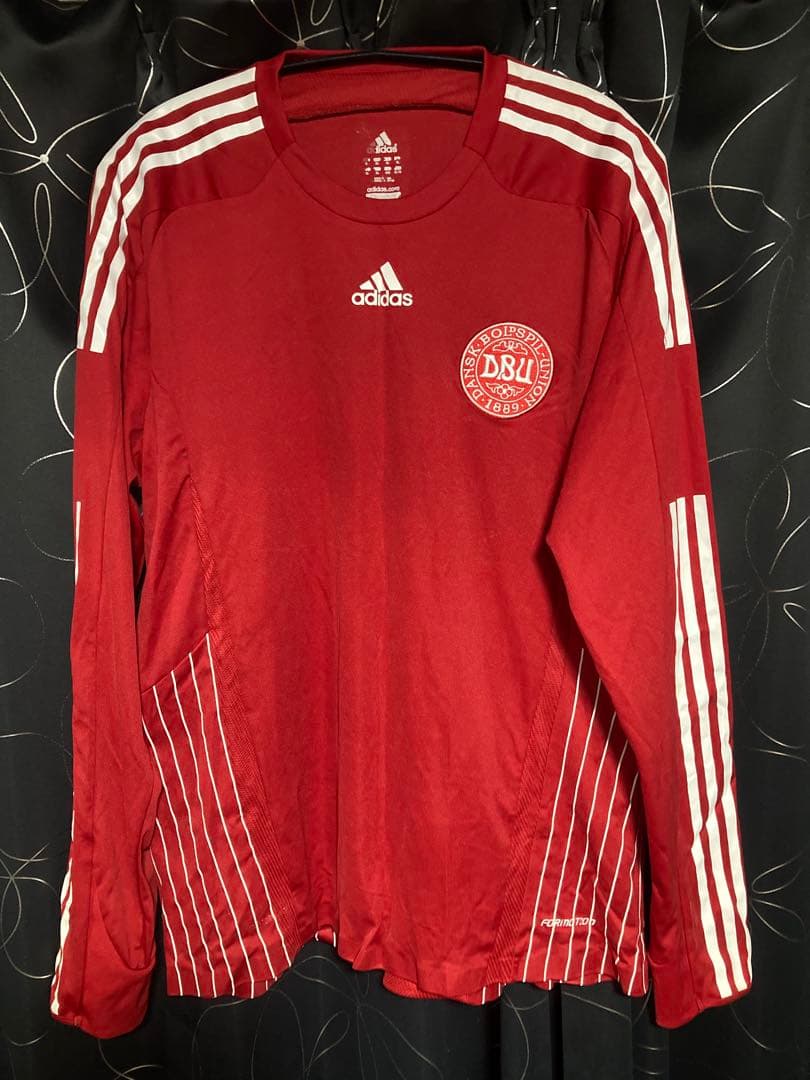 adidas DBU 赤 長袖 サッカーウェア　3点セット　デンマーク代表