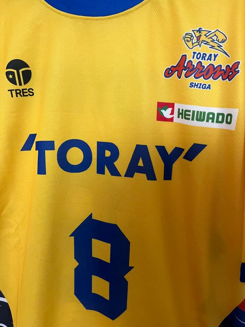 東レアローズ滋賀 ユニフォーム風Tシャツ #8 小山愛実選手 直筆サイン